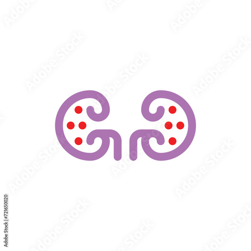 kidney stones pain logo icon vector