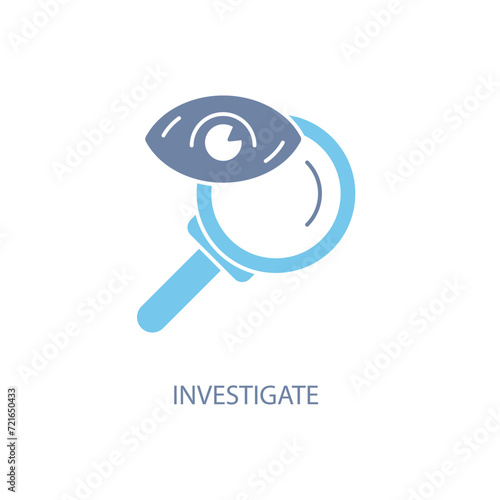 investigate concept line icon. Simple element illustration. investigate concept outline symbol design.