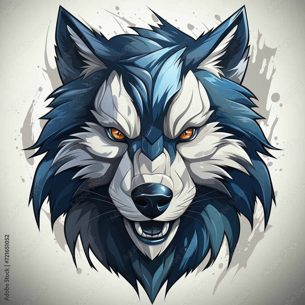 Wolf mascot logo