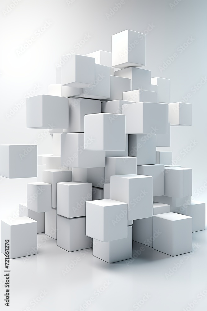 High quality 3d abstract white grey cube background with minimalist geometric shapes for web, vertical High quality 3d abstract white grey cube background with minimalist geometric shapes for web, vertical