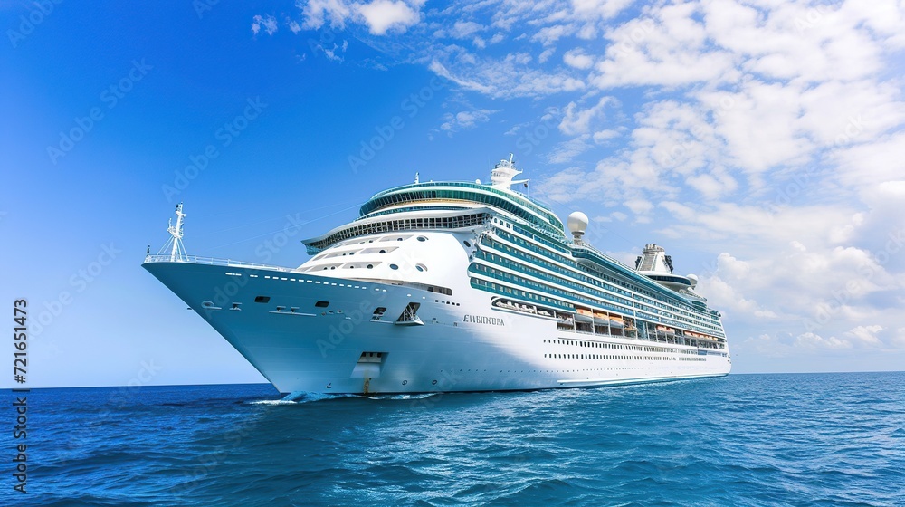 cruise ship sailing on the ocean