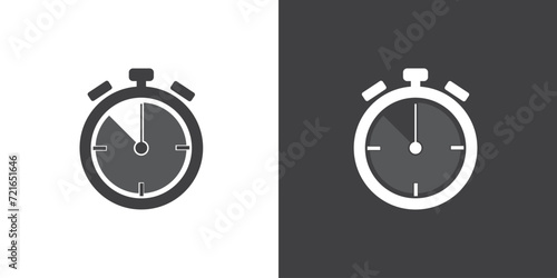 Stopwatch timer flat vector icon for apps and websites. photo