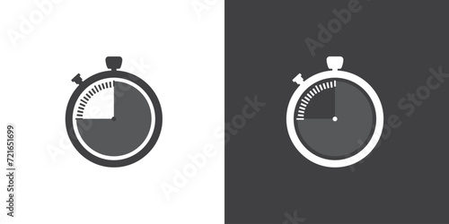 Stopwatch vector icon, Countdown icon. Period of time. Timer icon vector illustration in flat style
 photo