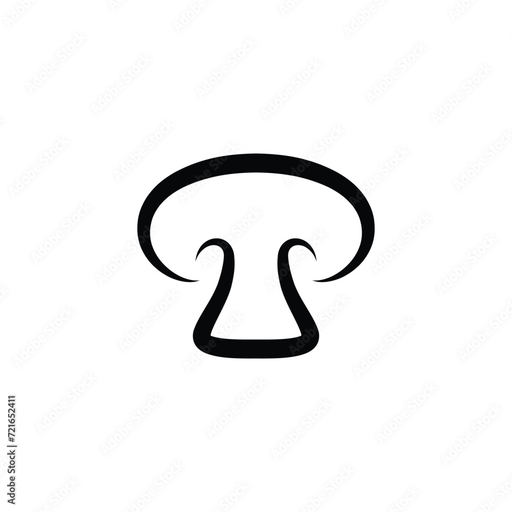 line champignon mushroom logo vector icon line champignon mushroom logo vector icon