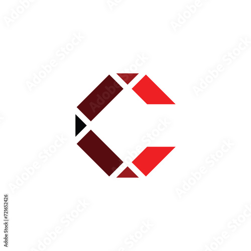 logo letter c red icon logo vector symbol