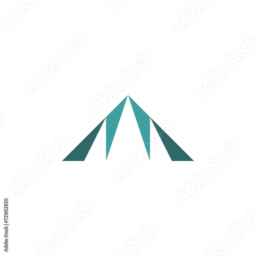 vector logo mountain icon hill illustration design