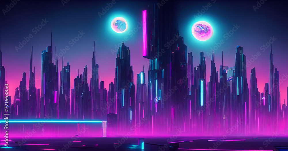 background futuristic city