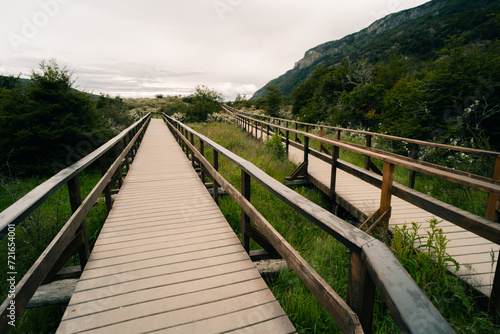 Wallpaper Mural Idyllic view of Bahia Lapataia amidst mountains at Tierra del Fuego Torontodigital.ca