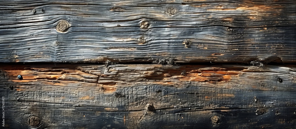 Naklejka premium Clear Old Wood Surface: A Timeless Beauty Revealed Through Layers of History on the Aged Wood Surface