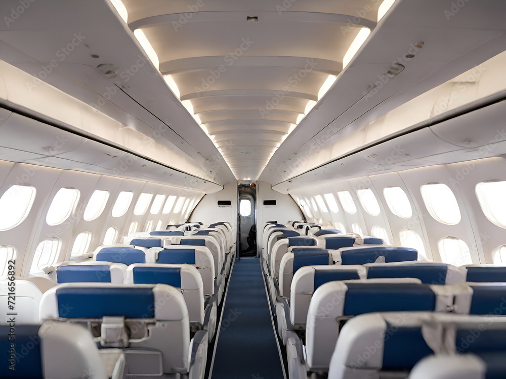 Fototapeta premium Interior of the passenger airplane