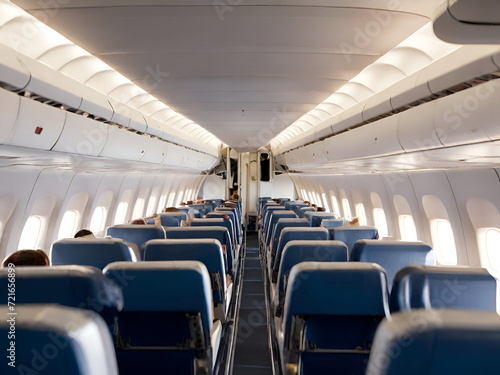 Interior of the passenger airplane