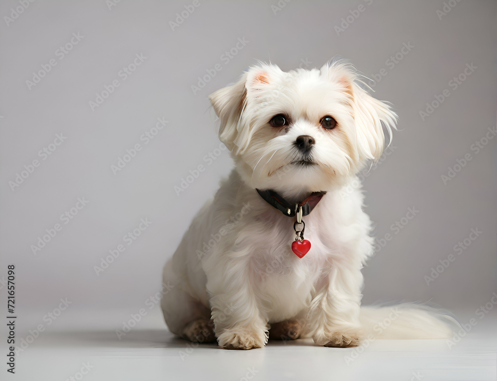 Portrait of the Maltese dog Portrait of the Maltese dog