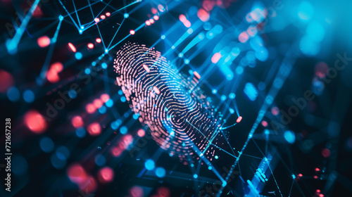 fingerprint scanner emphasizing the importance of multi-factor authentication for enhanced security. Biometric access system. World of cybersecurity