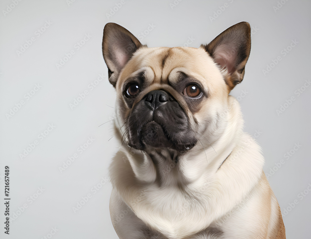 Portrait of the Pug dog