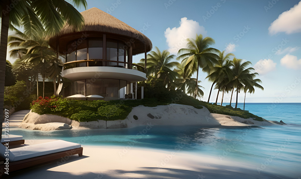 Fototapeta premium View on luxury exotic resort