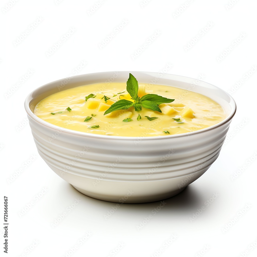 a corn soup, studio light , isolated on white background a corn soup, studio light , isolated on white background