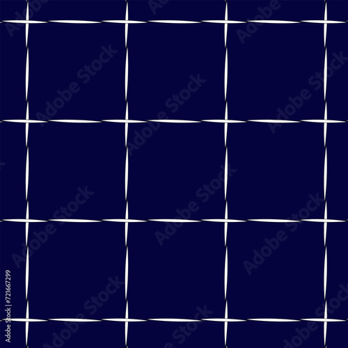 Seamless pattern of stitches, seams on blue. Template for tablecloth, blanket, track, carpet, linen. 