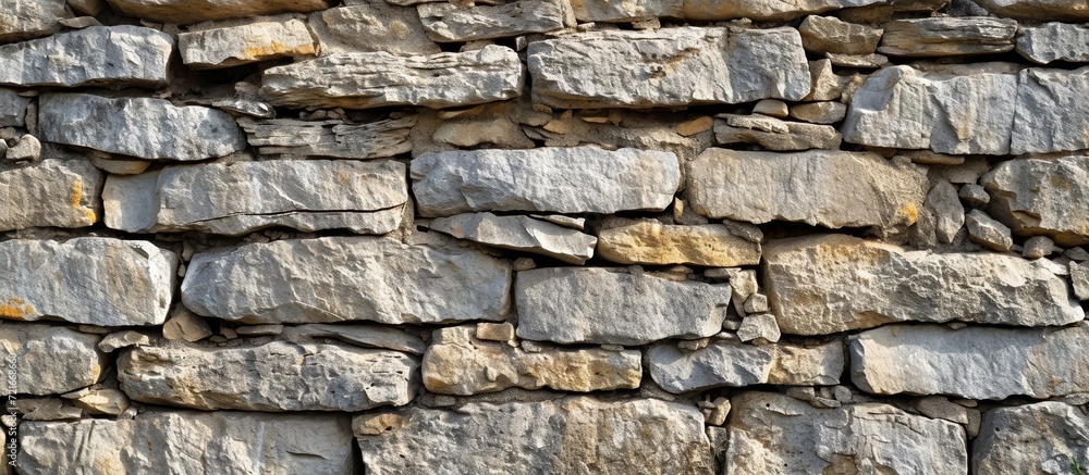 Vintage Charm: A Timeless Background Featuring an Old, Stacked Stone Wall