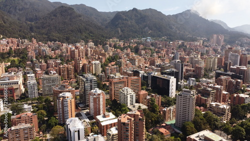 aerial view of parks and streets of the city of Bogota #721668687