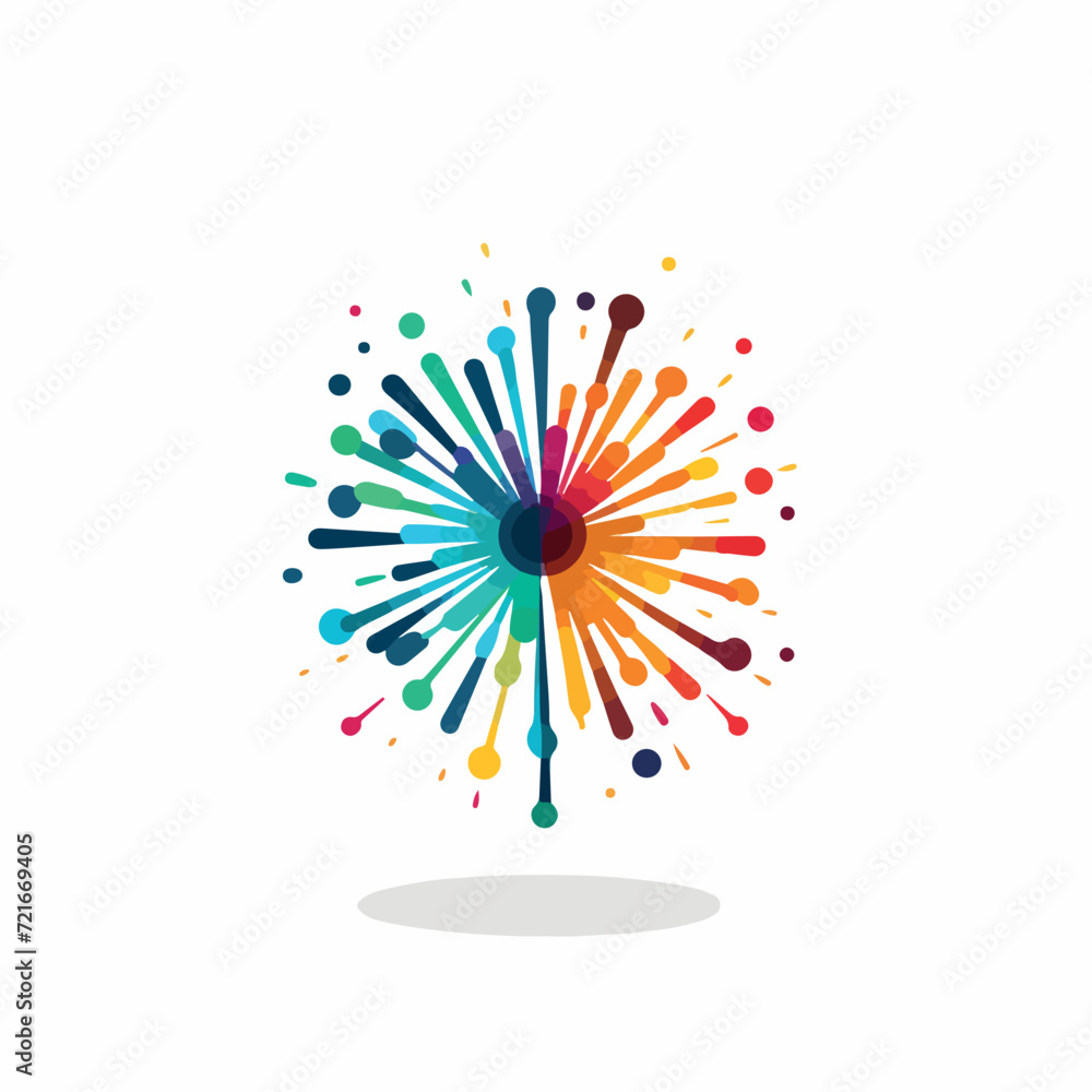 Fireworks in cartoon, doodle style. Image for t shirt. Isolated 2d vector illustration in logo, icon, sketch style, Eps 10. AI Generative