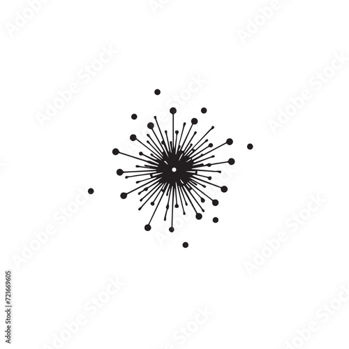 Fireworks in cartoon, doodle style. Image for t shirt. Isolated 2d vector illustration in logo, icon, sketch style, Eps 10. AI Generative