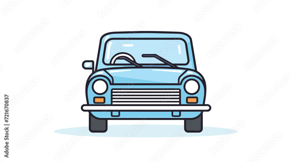 Line Icon Car for Web, White Background.