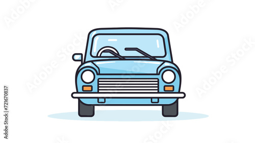 Line Icon Car for Web  White Background.