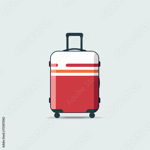 Suitcase in cartoon, doodle style. Image for t shirt. Isolated 2d vector illustration in logo, icon, sketch style, Eps 10. AI Generative