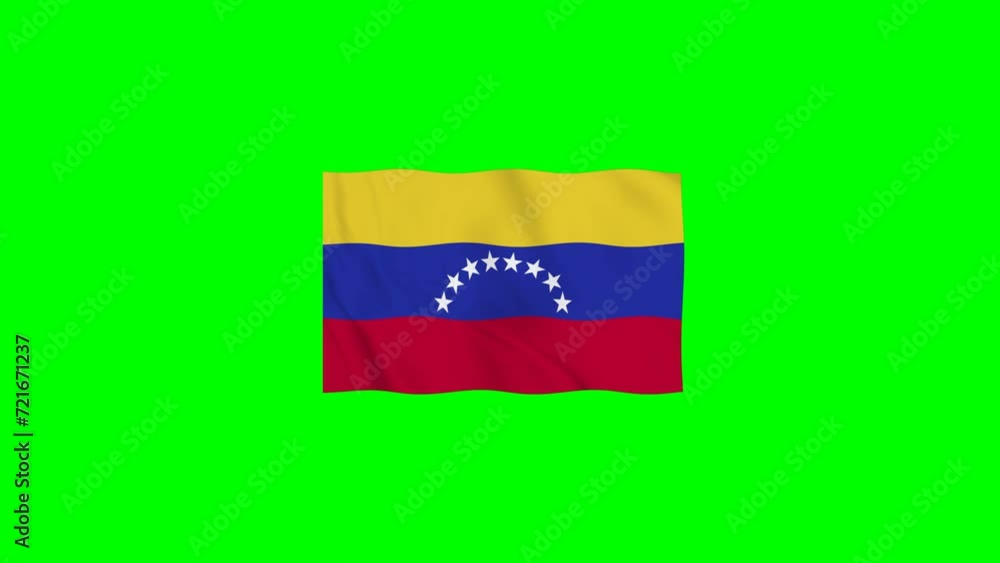Venezuela Vector Waving Flag Motion loop 4K Resolution with Green Screen Venezuela Vector Waving Flag Motion loop 4K Resolution with Green Screen