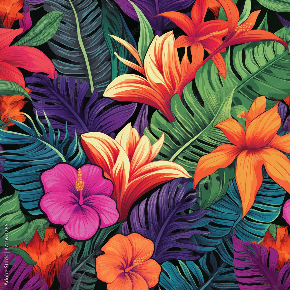 Tropical pattern, Ai generated Tropical pattern, Ai generated