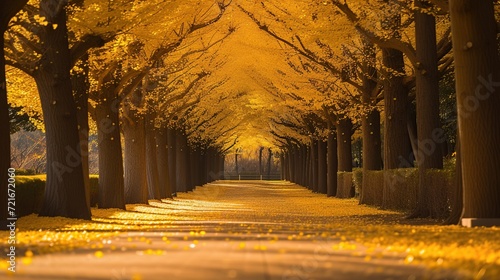 gingko tree tunnel