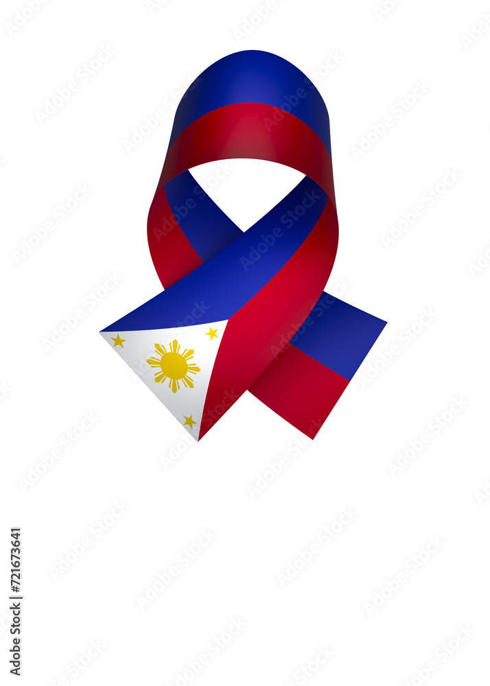 Philippines flag element design national independence day banner ribbon png
