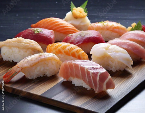和食の頂点である寿司の饗宴 - マグロを中心に様々な寿司ネタが魅せる美の共演