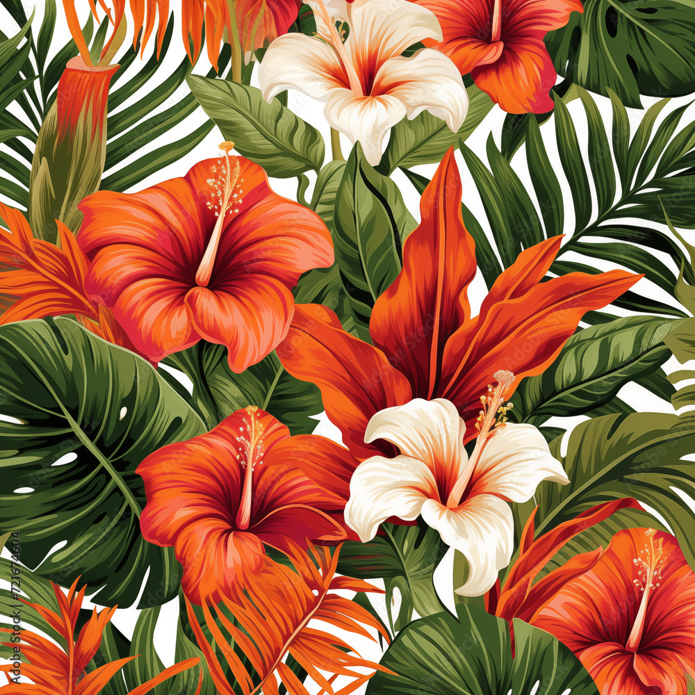 Tropical pattern, Ai generated Tropical pattern, Ai generated