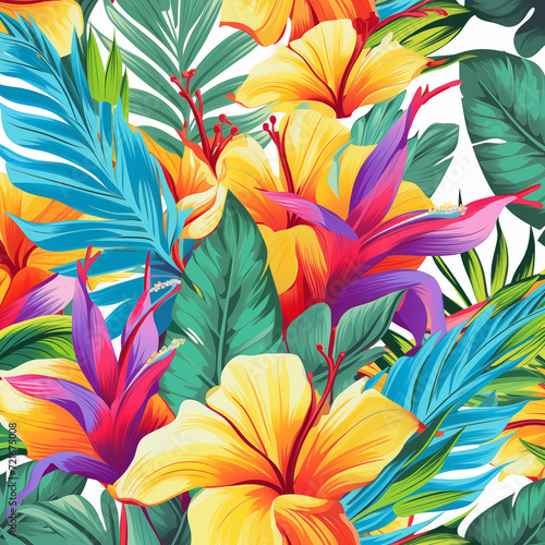 Tropical pattern  Ai generated