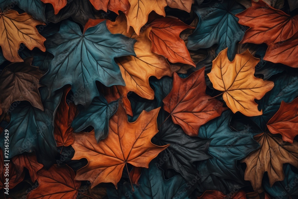 Vibrant Leaves, Perfect for Nature-Themed Designs - Macro oil painting of leaves- Close-Up Photo of colorful Foliage, Ideal for Cards, Invitations, Vibrant Leaves, Perfect for Nature-Themed Designs - Macro oil painting of leaves- Close-Up Photo of colorful Foliage, Ideal for Cards, Invitations,