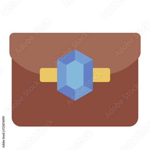 Clutch luxury woman Bag icon