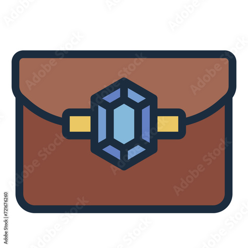 Clutch luxury woman Bag icon