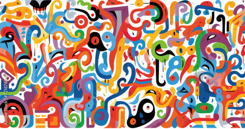 vibrant alphabet swirls pattern