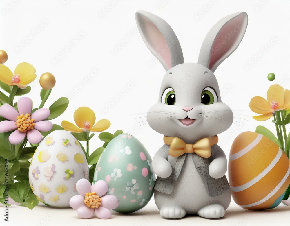 easter bunny with eggs easter bunny with eggs