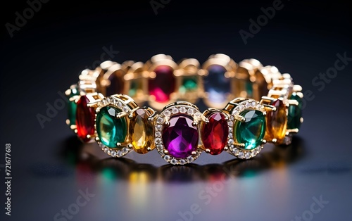 vintage bracelet with multi-colored stones