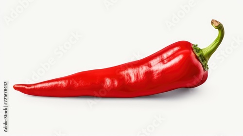 spicy red capsicum  isolated white background