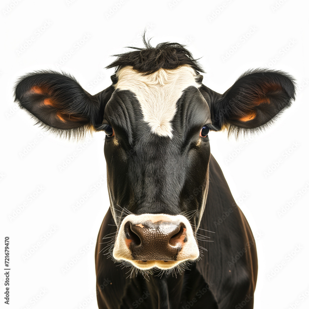 Black and white cow portrait Black and white cow portrait