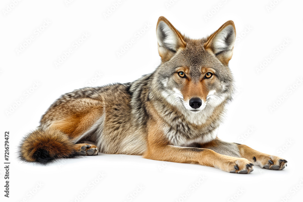 Fototapeta premium coyote isolated on white