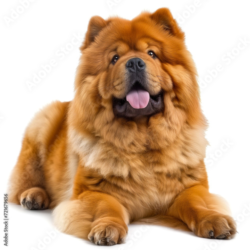 Chow-chow Dog on white