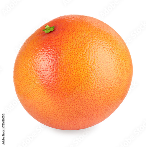 Fresh ripe grapefruit isolated on white. Citrus fruit