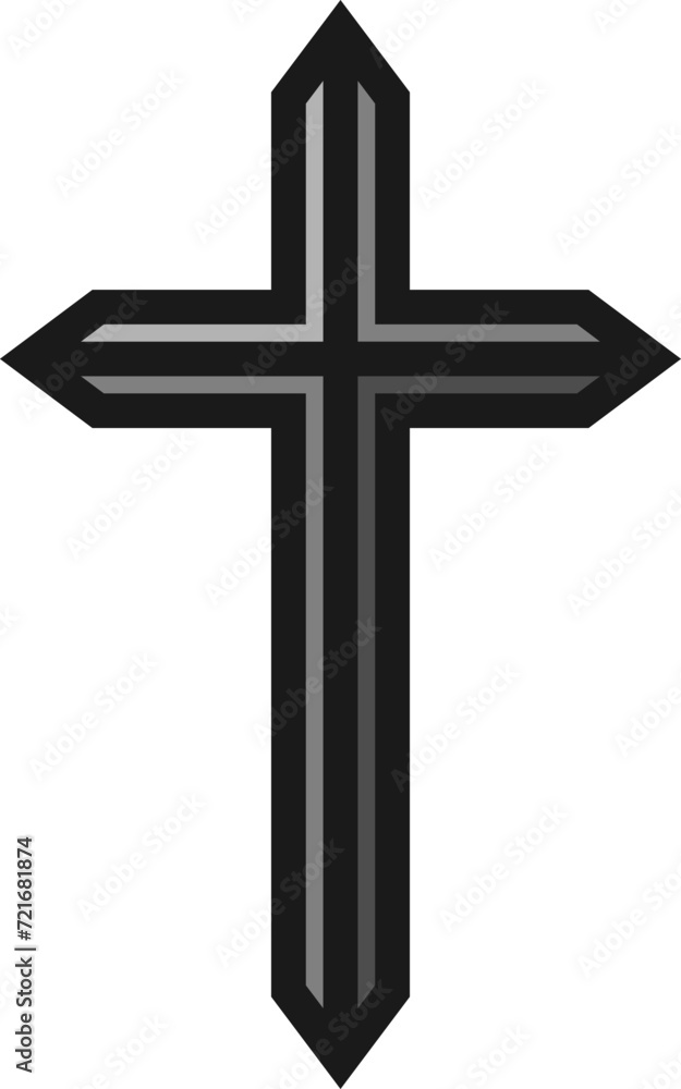 Christian cross icon, Religion cross vector illustration Christian cross icon, Religion cross vector illustration