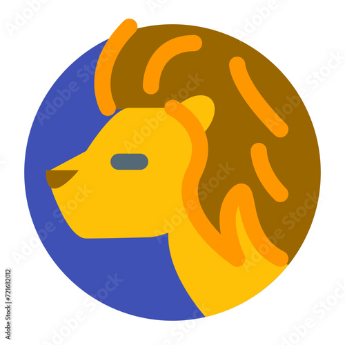 星座、獅子座を表すカラースタイルのアイコン