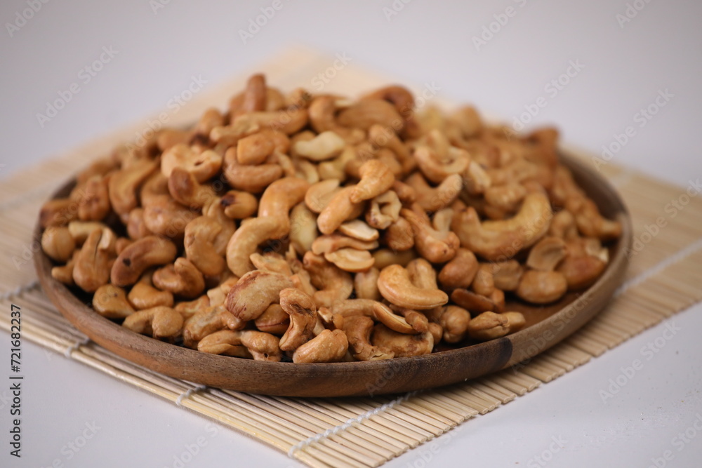 Grilled cashew nuts in a bowl Grilled cashew nuts in a bowl