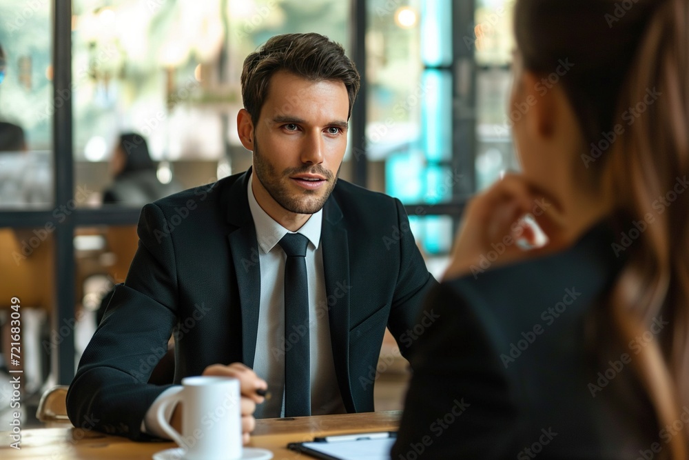 business person doing a job interview business person doing a job interview